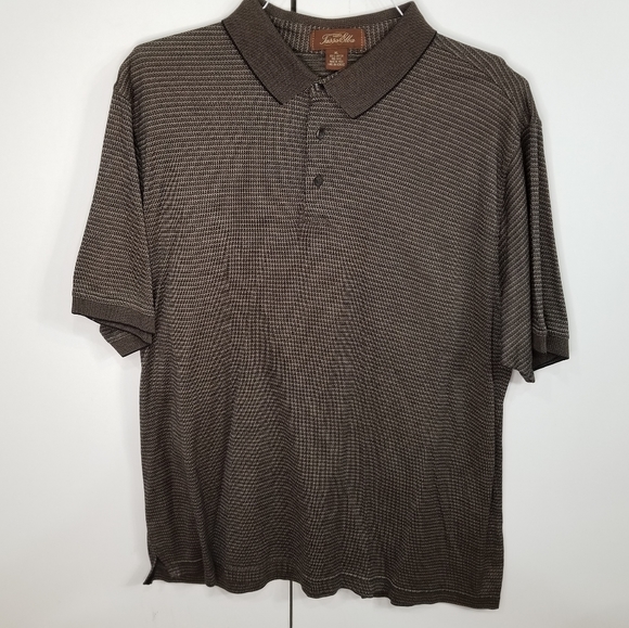 Tasso Elba Spa Stripe Short Sleeve Polo Shirt XL - Picture 1 of 15